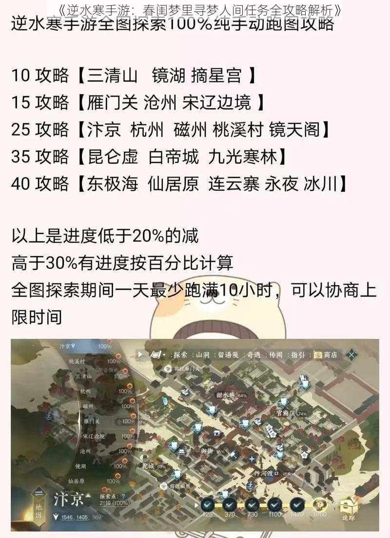 《逆水寒手游：春闺梦里寻梦人间任务全攻略解析》