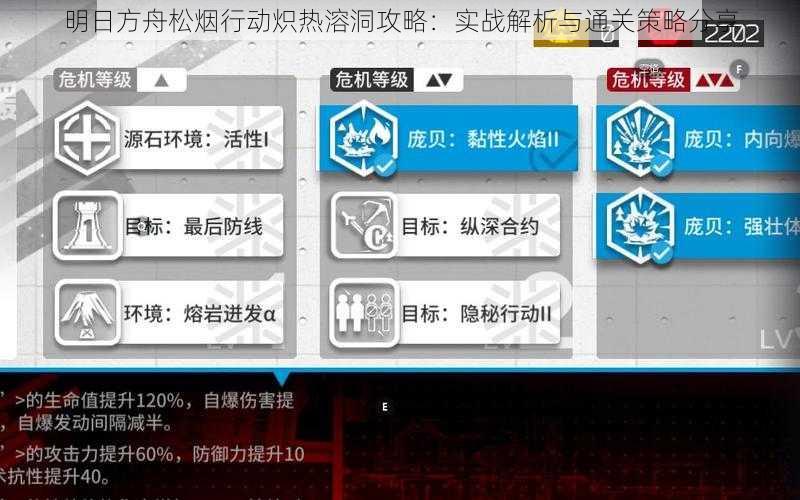 明日方舟松烟行动炽热溶洞攻略：实战解析与通关策略分享