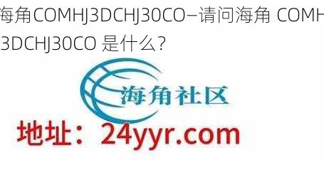 海角COMHJ3DCHJ30CO—请问海角 COMHJ3DCHJ30CO 是什么？