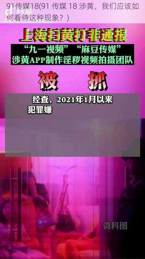 91传媒18(91 传媒 18 涉黄，我们应该如何看待这种现象？)