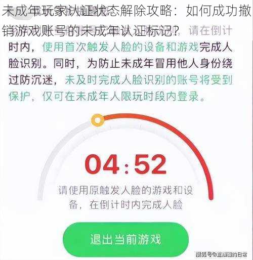 未成年玩家认证状态解除攻略：如何成功撤销游戏账号的未成年认证标记？